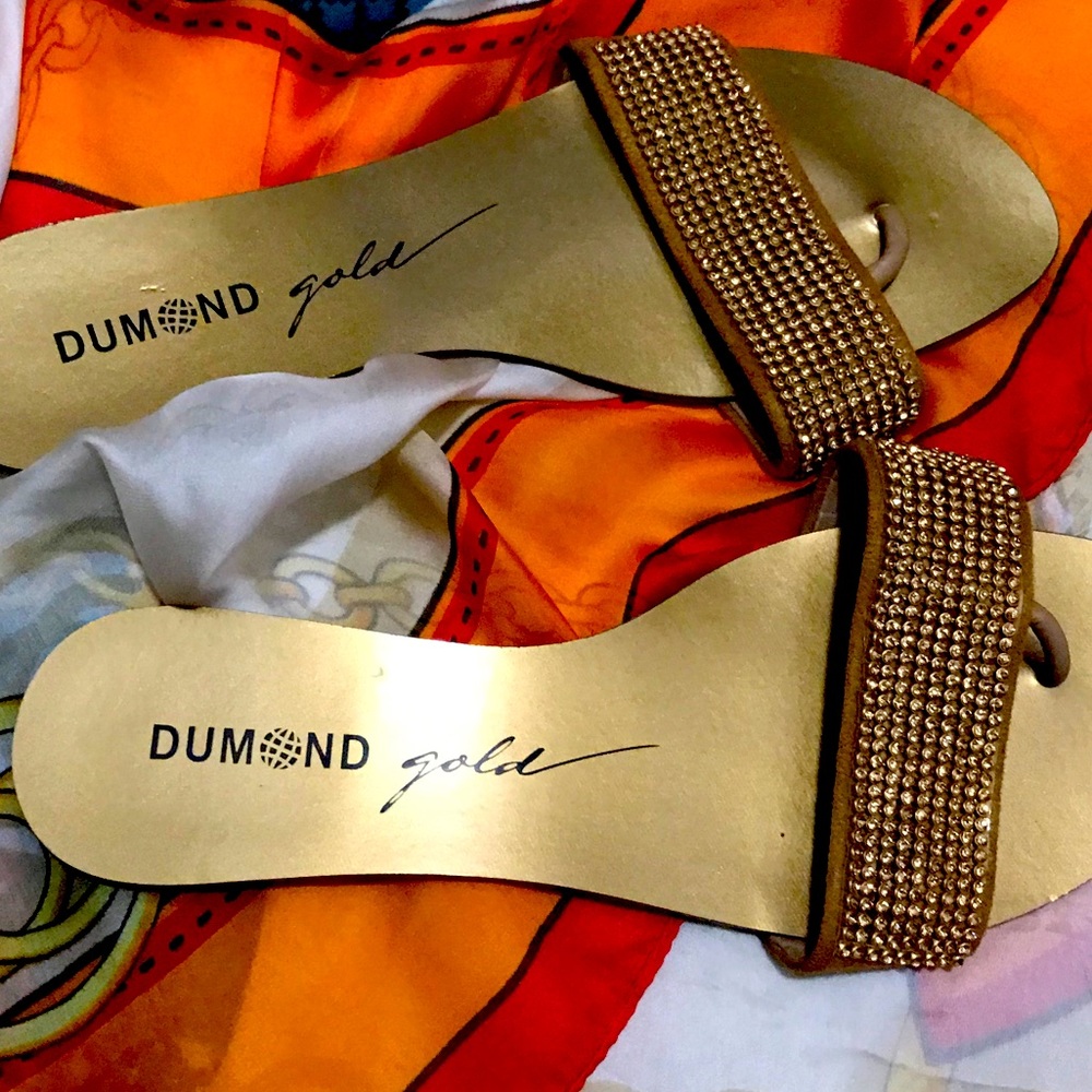 Dumond golden sandals